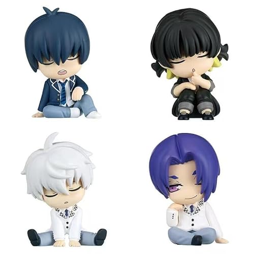 Jilijia BLUE LOCK Figuren-Set Anime Bachira Meguru Figur Seishiro Nagi Look Up Figur Isagi Yoichi Snooze Figur Q Version Modell Statue Ornamente von Jilijia