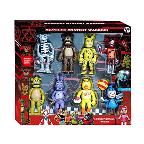 Jilijia FNAF Fünf-Nacht-Spiel Figuren Set von 6 Stück FNAF Actionfiguren Geschenk für Jungen Mädchen von Jilijia