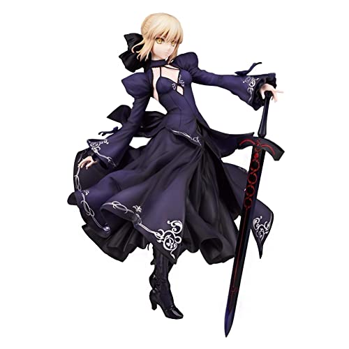 Jilijia Fate Night Artoria Blackened Saber Black Dress Version Model Fate Stay Night Figur Altria Pendragon Girl Figur Model Doll Ornament Gifts Home Decoration 24cm von Jilijia