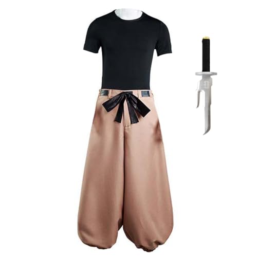 Jilijia Fushiguro Toji Cosplay Kostüm mit Waffe, Anime Cosplay Requisiten Outfit Komplettset Halloween Karneval Thema Party Dress Up Kostüm Zubehör von LUNK