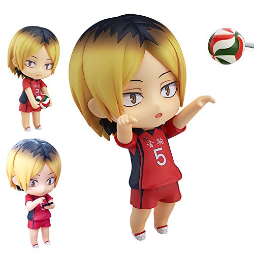 Jilijia Haikyuu!!! Q-Version Clay Man wechselbare Gesicht bewegliche Figur Shoyo Hinata/Oikawa Tooru/Tobio Kageyama/Kozume Kenma PVC Anime Charakter Modell Statue Figur Sammlerstücke Dekorationen von Jilijia