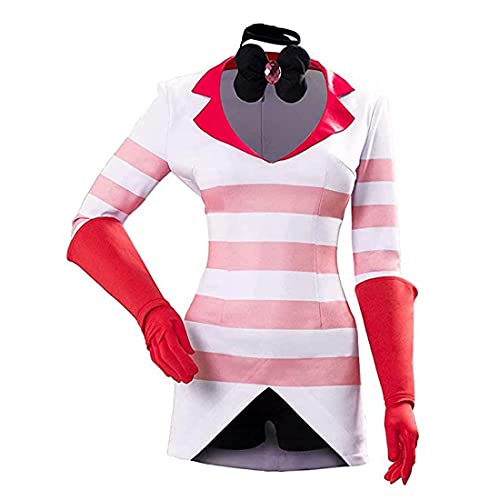 Jilijia Hazbin Hotel Cosplay Kostüm Engel Dust/Alastor/Blitzo Anzug Uniform Jacke Top Hosen Outfits Verkleidung Anime Rolle Komplettes Set für Halloween Karneval Anime Ausstellung, Angel Dust, L von Jilijia