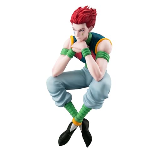 Jilijia Hisoka Anime Figur 15CM Nudel Stopper Figur Statue PVC sitzende Position Statische Modell Schreibtisch Ornament Geschenk von Jilijia