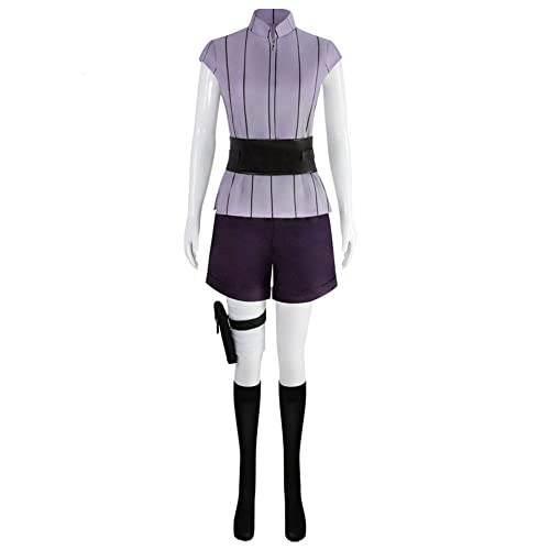 Jilijia Japanische Anime Classic Uniform Hyuga Hinata Cosplay Kostüm Halloween Karneval Outfits Set von Jilijia