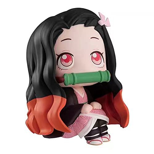 Jilijia Kamado Tanjiro/Kamado Nezuko Figur PVC Q Version Actionfigur Modell Puppe Spielzeug Kollektion Home Decor Desktop Ornament von Jilijia