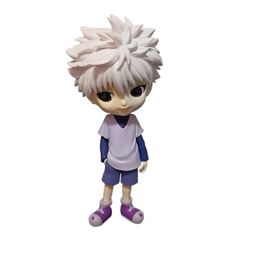 Jilijia Killua Zoldyck Figur GON·FREECSS Anime Actionfigur Q Version Charakter Modell PVC Figur Computergehäuse Schreibtisch Dekoration Sammlung Geschenk für Fan von Jilijia