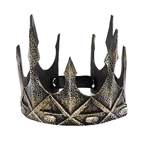 Jilijia King Crown Requisiten Mittelalter Royal Herren Weiche Krone Kostüm Zubehör für Cosplay Kostüm Party Halloween von Jilijia