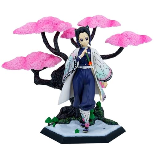 Jilijia Kochou Shinobu Figur Statue, 19cm Anime Action Figur Stehende Position Szene Modell Handgemachte Sammlung Geburtstagsgeschenke für Fans von Jilijia