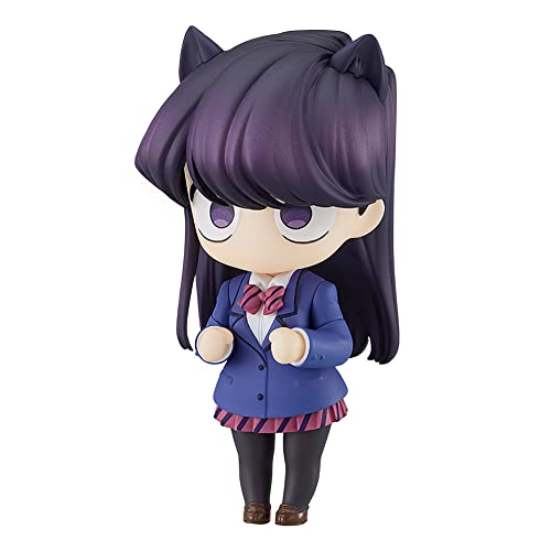 Jilijia Komi Can't Communicate Anime-Figur, Komi Shoko Q-Version, Actionfigur, 10 cm, PVC, wechselbarer Kopf, bewegliches Charaktermodell für Heimdekoration, Geschenke von Jilijia