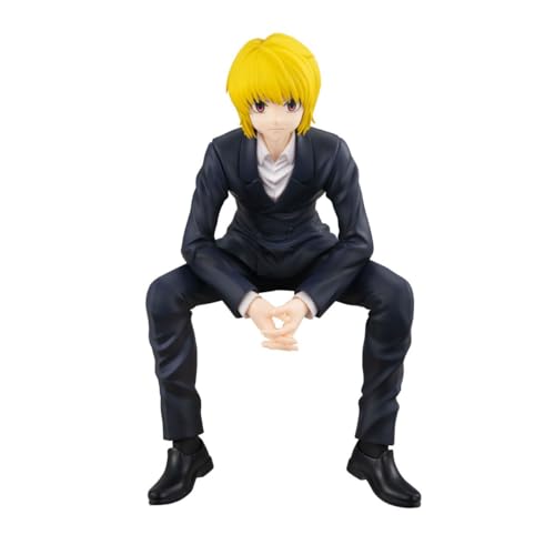 Jilijia Kurapika Anime Figur 14CM Nudel Stopper Figur Statue PVC sitzende Position Statische Modell Schreibtisch Ornament Geschenk von Jilijia