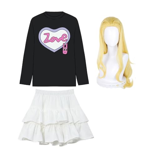 Jilijia Marina Kirarazaka Cosplay Kostüm Anime Mädchen T-Shirt Kuchen Rock 2-teiliges Set Rollenspiel Dress Up für Halloween Karneval Party Jilijia Marina Kirarazaka Cosplay Kostüm Anime Mädchen T-Shirt Kuchen Rock 2-teiliges Set Rollenspiel Dress Up für Halloween Karneval Party von Jilijia