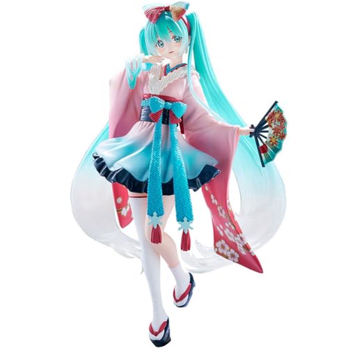 Jilijia Miku Action Figur Anime Charakter Kimono Styling Mädchen Statue PVC Figur Stehende Position Statisches Modell Dekoration Geschenk 19cm Jilijia Miku Action Figur Anime Charakter Kimono Styling Mädchen Statue PVC Figur Stehende Position Statisches Modell Dekoration Geschenk 19cm von Jilijia