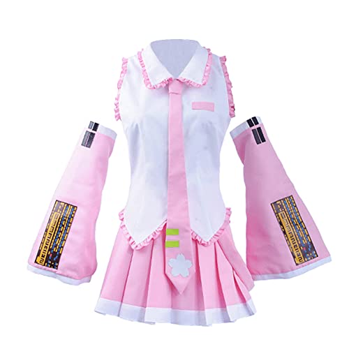 Jilijia Miku Cosplay Anime Cosplay Kostüm Kleid Schuluniform Outfit Anzug Komplettes Set Halloween Frauen Mädchen Dressup von Jilijia