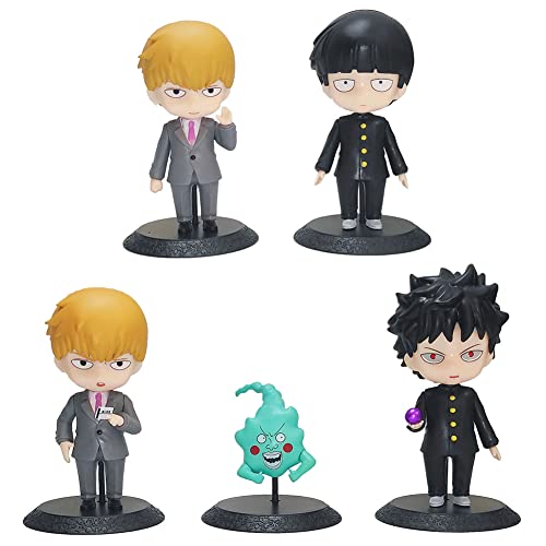 Jilijia Mob Psycho 100 Actionfiguren-Set Kageyama Shigeo/Mob/Reigen Arataka/Dimple Q Version Figur 9,9 cm PVC Cartoon Charakter Modell Anime Merch Statue Geschenk von Jilijia