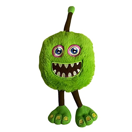 Jilijia My Singing Monsters Plush Doll Figure Anime Merch Green Bean Sprout Monster Plush Doll White Snow Monster Cute Soft Throw Pillow Home Decoration von Jilijia