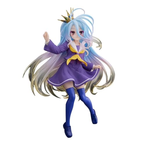 Jilijia No Game No Life Anime-Figur, Shiro-Actionfigur, PVC, Cartoon-Figur, Modell, Statue, Zuhause, Desktop-Ornamente, Geschenke, 18 cm von Jilijia