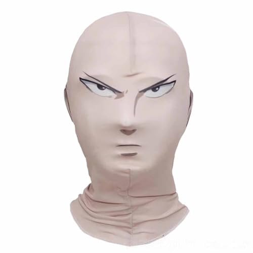 Jilijia One Punch Man Anime Maske Saitama Cosplay Anime Kopfbedeckung Halloween Kostüm Requisiten Gesichtsmaske für Erwachsene von Jilijia