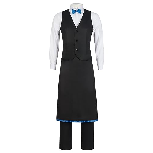 Jilijia Oshi no Ko Anime Cosplay Kostüm Hoshino Akuamarin Anime Rollenspiel Cosplay Kostüm Halloween Outfit Rollenspiel Cafe Deacon Kostüm Komplettes Set mit Perücke von Jilijia