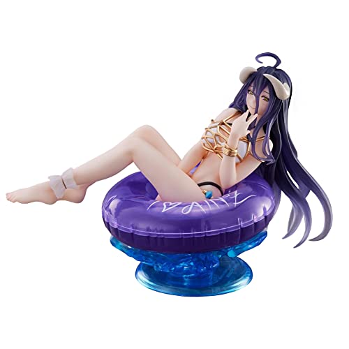 Jilijia Overlord Albedo Actionfigur PVC Statue Modell Puppe Figur sitzender Schwimmring Badeanzug Ornament Figur 10 cm von Jilijia