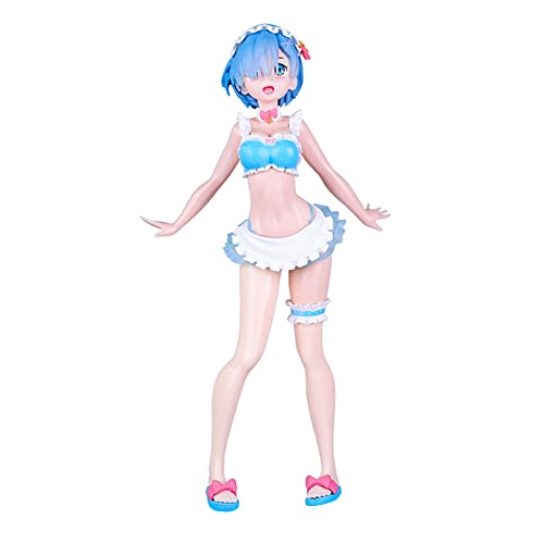 Jilijia Re:0 Anime Figur Rem Remu Figur Ram Ramu Figur PVC Action Girl Figur Modell Statue Ornamente Dekoration Geschenke Remu Magd Kostüm Figur Puppe von Jilijia