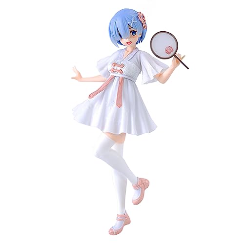 Jilijia Re:0 Anime Figur Rem Remu Figur Ram Ramu Figur PVC Action Girl Figur Modell Statue Ornamente Dekoration Geschenke Remu Magd Kostüm Figur Puppe von Jilijia