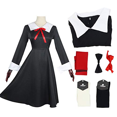 Jilijia Shinomiya Kaguya Cosplay Outfit Fujiwara Chika Cosplay Kostüm High School Uniform Kleid von Jilijia