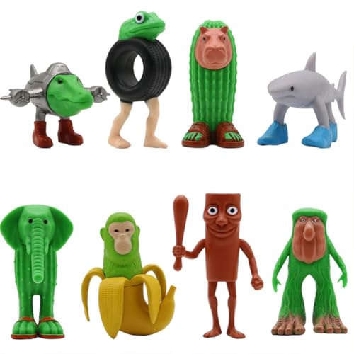 Jilijia Tung Tung Tung Sahur-Figur, Anime-3D-gedrucktes Tiermodell, Tralalelo, Tralalala/Chimpanzini, Bananini, niedliche Version, Sammel-Actionfiguren für Fans, Dekoration, 8 Stück Jilijia Tung Tung Tung Sahur-Figur, Anime-3D-gedrucktes Tiermodell, Tralalelo, Tralalala/Chimpanzini, Bananini, niedliche Version, Sammel-Actionfiguren für Fans, Dekoration, 8 Stück von Jilijia