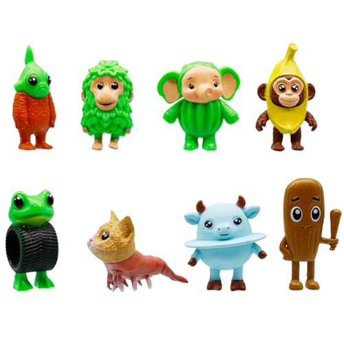 Jilijia Tung Tung Tung Sahur-Figur, niedliches Anime-Gehirnrottier-Modell, Trippi, Troppi/Chimpanzini, Bananini, Desktop-Dekoration, 8 Stück Jilijia Tung Tung Tung Sahur-Figur, niedliches Anime-Gehirnrottier-Modell, Trippi, Troppi/Chimpanzini, Bananini, Desktop-Dekoration, 8 Stück von Jilijia