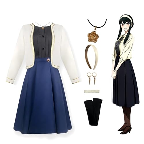 Jilijia Yor Forger Cosplay Kostüm Anime Cosplay Uniform Kleid Set Halloween Karneval Party Dress Up Anzug für Frauen von Jilijia