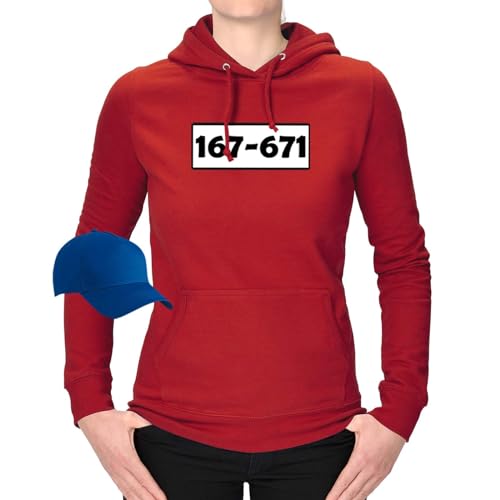 Jimmys Textilfactory Hoodie Panzerknacker Karneval Kostüm Set Wunschnummer XS-2XL Damen Verkleidung Fasching Rosenmontag Zug, Größe:L, Set: light Cap, Logo: Standard-Nr von Jimmys Textilfactory