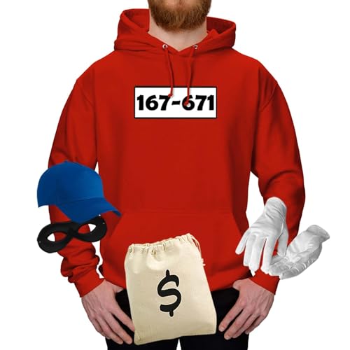 Jimmys Textilfactory Hoodie Panzerknacker Karneval Kostüm Set Wunschnummer XS-5XL Herren Verkleidung Fasching Outfit Rosenmontag Karnevalszug JGA, Größe:L, Set: deluxe+, Logo: Standard-Nr Jimmys Textilfactory Hoodie Panzerknacker Karneval Kostüm Set Wunschnummer XS-5XL Herren Verkleidung Fasching Outfit Rosenmontag Karnevalszug JGA, Größe:L, Set: deluxe+, Logo: Standard-Nr von Jimmys Textilfactory