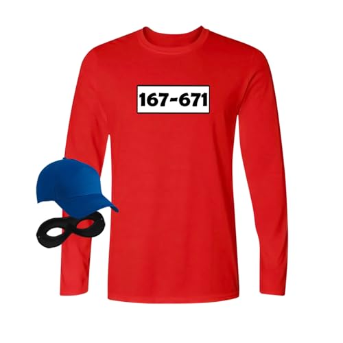 Jimmys Textilfactory Longsleeve Panzerknacker Karneval Kostüm Set Deluxe XS-5XL Herren Verkleidung Fasching Outfit Rosenmontag Karnevalszug JGA, Größe:3XL, Set: klassik, Logo: Standard-Nr von Jimmys Textilfactory