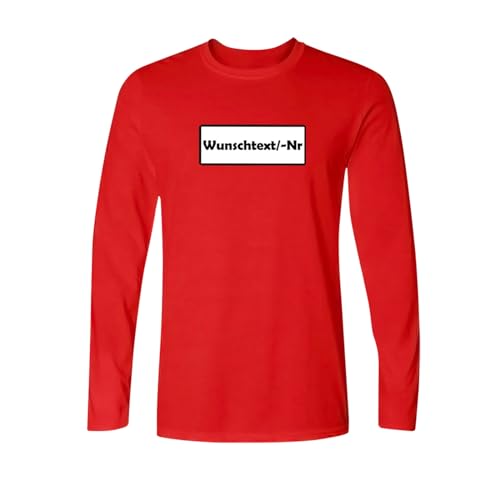 Jimmys Textilfactory Longsleeve Panzerknacker Karneval Kostüm Set Wunschnummer XS-5XL Herren Verkleidung Fasching Outfit Rosenmontag Karnevalszug JGA, Größe:2XL, Shirt only, Logo: Wunsch-Nr von Jimmys Textilfactory