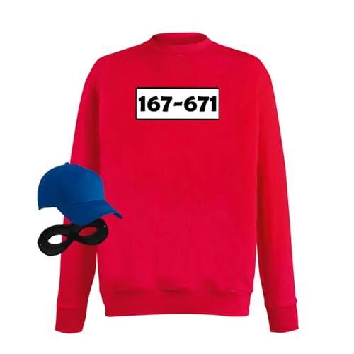 Jimmys Textilfactory Sweatshirt Panzerknacker Karneval Kostüm Set Deluxe XS-5XL Herren Verkleidung Fasching Outfit Rosenmontag Karnevalszug JGA, Größe:4XL, Set: klassik, Logo: Standard-Nr von Jimmys Textilfactory