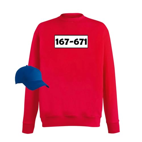 Jimmys Textilfactory Sweatshirt Panzerknacker Karneval Kostüm Set Wunschnummer XS-5XL Herren Verkleidung Fasching Outfit Rosenmontag Karnevalszug, Größe:5XL, Set: light Cap, Logo: Standard-Nr von Jimmys Textilfactory