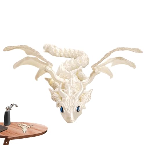 3D-Gedruckter Drache,3D-Gedruckter Drache, 13 Zoll Fidget Dragon mit beweglichen Gelenken, Flexible Drachenfigur, Osterkörbchenfüller, Chefschreibtischspielzeug für Kindertag und Geburtstag von Jingmiger