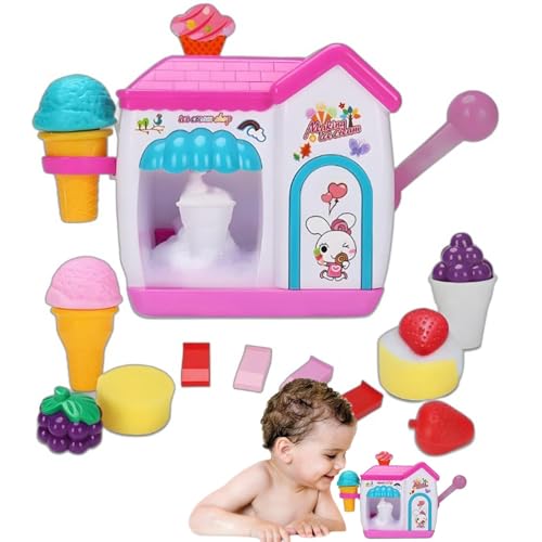 Blasen-Maschinengebläse für Badewanne, Schaum-Badespielzeug - Bunte Badespielzeug-Schaummacher,Pretend Cake Play Set Safe Bubble Maker Spaß für Kinder Mädchen von Jingmiger