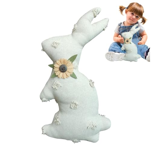 Bunny Dolls für Mädchen, Bunny Doll Toy | Osterplüschhasen - Osterplüschhasen mit Blumendesign, gefülltes Tierspielzeug, süße Puppe, Kaninchenkinderkissen zum Schlafen von Jingmiger