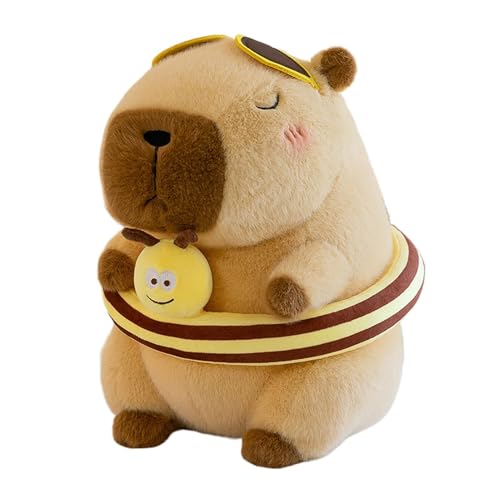 Capybara Plüschtier, 24CM Niedliche Capybara Kuscheltier, Plüschtier Kissen, Plüschtier Kuscheltiere, Süßes Kuscheltier Capybara Kissen, Weiche Tiere Capybara für Bett, Sofa und Couch Home Deko von Jingmiger