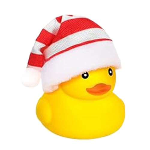 Enten aus Gummi, Weihnachten, gelbe Ente mit Weihnachtsmütze, schwimmende Quietscheente für Badewanne, Spielzeug, Ente, Auto, Ornamente für Gartendekoration Enten aus Gummi, Weihnachten, gelbe Ente mit Weihnachtsmütze, schwimmende Quietscheente für Badewanne, Spielzeug, Ente, Auto, Ornamente für Gartendekoration von Jingmiger