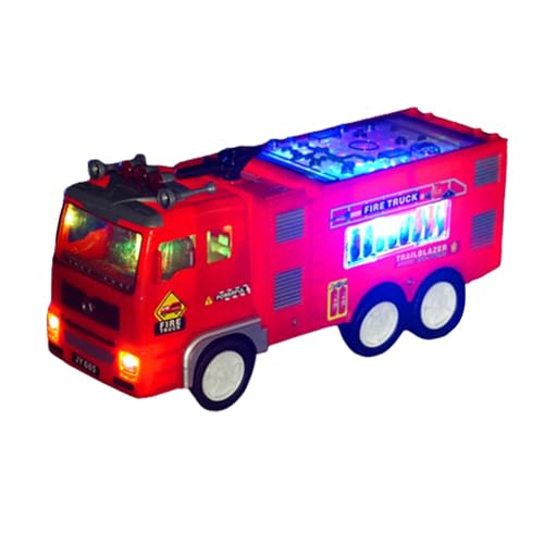 Feuerwehrautos für Kleinkinder, leuchtende Fahrzeuge, Spielzeug | Süßes Baufahrzeug mit Musik und LED-Lichtern,Bauauto für Vorschule, Baufahrzeugspielzeug für Kindergarten, Vorschule von Jingmiger