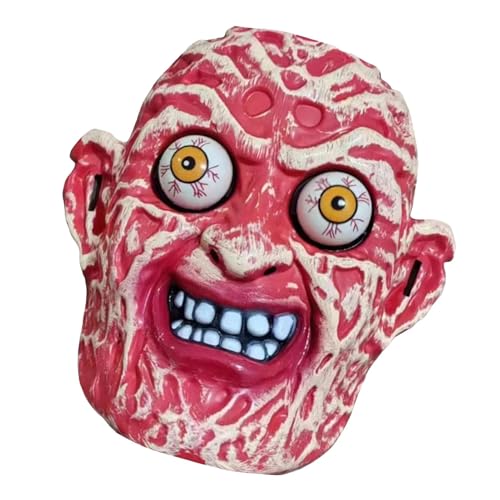 Halloween-Gesichtsbedeckungen,Totenkopf-Gesichtsbedeckung, Gruseliger, explosiver Augen-Zombie-Skelett-Grusel-Gesichtsschutz, Halloween-Kostümzubehör, Augapfel-Maskerade-Verkleidung für Damen und Herr von Jingmiger