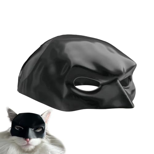 Jingmiger Fledermausmaske für Katzen, Schwarze Halloween-Maskenmaske, 3D Lustige Schwarze Fledermausmaske für Katzen, Katze Cosplay Fledermaus Kostüm Maske, Niedliche Katze Dress Up von Jingmiger