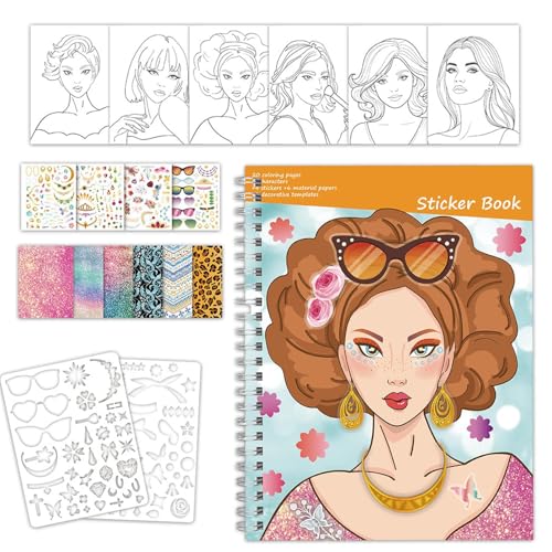 Jingmiger Klebe-Sets Zum Verkleiden,Mode Design Malsticker Buch Für Kleinkinder - Lernspielzeug Für Kinder Zuhause Wartebereich Autofahrt Reisen Unterricht Spielzeit Geburtstag Jingmiger Klebe-Sets Zum Verkleiden,Mode Design Malsticker Buch Für Kleinkinder - Lernspielzeug Für Kinder Zuhause Wartebereich Autofahrt Reisen Unterricht Spielzeit Geburtstag von Jingmiger
