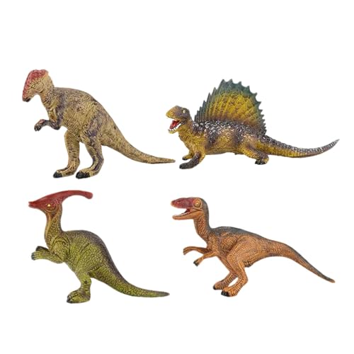 Jingmiger Kleine Dinosaurierspielzeug, Dinosaurierspielzeug für Kinder | 4 Pack Dinosaurier Miniaturfiguren | Kuchen -, Sammlerminiaturen, Ostereierfüller, Realistic Kids Animal Toy für Weihnachten von Jingmiger