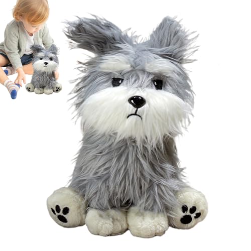 Jingmiger Plüsch Schnauzer Hund Spielzeug - Plüsch Hund Dekofigur Für Tisch | Kuscheltier Modell & Schlafbegleiter Geschenk Jingmiger Plüsch Schnauzer Hund Spielzeug - Plüsch Hund Dekofigur Für Tisch | Kuscheltier Modell & Schlafbegleiter Geschenk von Jingmiger