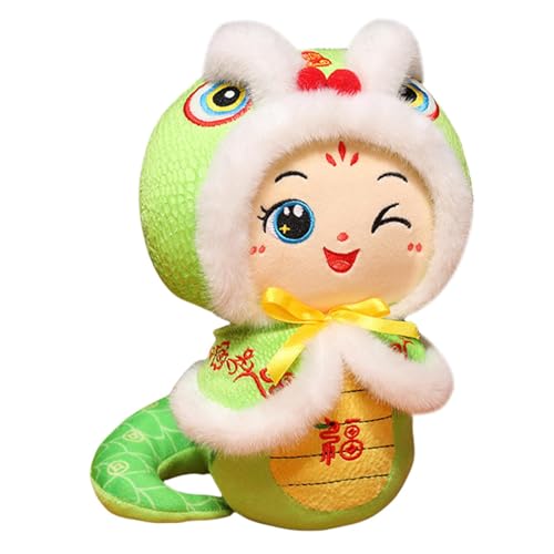 Jingmiger Plüschtier Jahr der Schlange, chinesisches Neujahrsgeschenk 2025, Maskottchen mit Löwenhut, Plüschspielzeug aus Plüsch, Dekoration Jingmiger Plüschtier Jahr der Schlange, chinesisches Neujahrsgeschenk 2025, Maskottchen mit Löwenhut, Plüschspielzeug aus Plüsch, Dekoration von Jingmiger