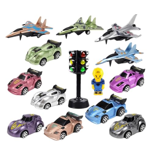 Jingmiger Presse und Go Car Toys, Trägheit Autospielzeug - Drücken Sie Pull Back Truck Kleinkindauto Set - Vielseitige Kinder Spielen Set süßes Bildungsspielzeug für den Kindergarten zu Hause von Jingmiger