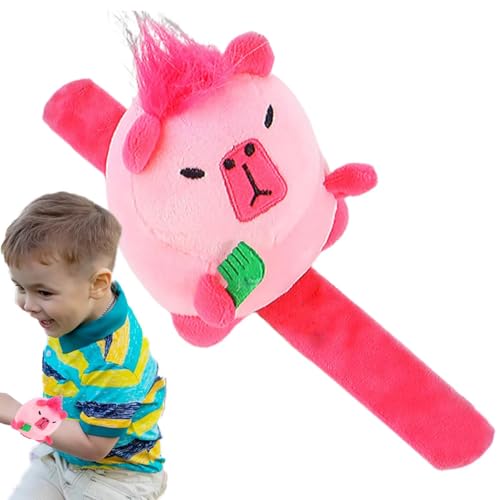 Jingmiger Tier-Plüsch-Klapparmbänder,Tier-Klapparmbänder für Kinder,Süße Schnapparmbänder - Tierschlagband mit Cartoon-Design für Motorroller, Rucksäcke von Jingmiger