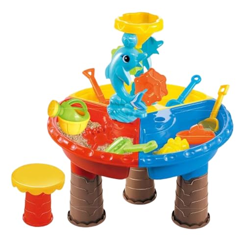 Jingmiger Wassertisch für | Strandspiele mit Wassertisch für den Außenbereich – interaktives Lernspielzeug mit Zubehör für – Lernaktivitäten für Garten und Jingmiger Wassertisch für | Strandspiele mit Wassertisch für den Außenbereich – interaktives Lernspielzeug mit Zubehör für – Lernaktivitäten für Garten und von Jingmiger